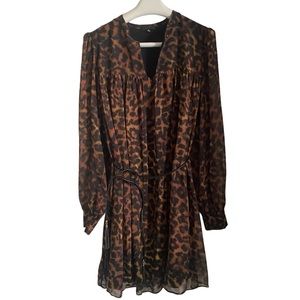 Alluring Guess Brand Medium Cheetah Print Baby Doll Dress